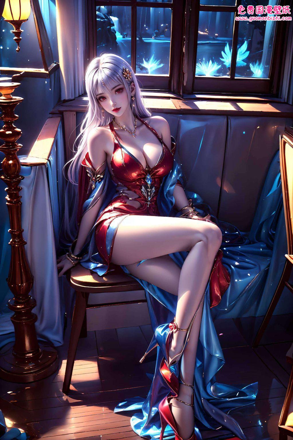 太阴玉兔jk风采：AI壁纸素材，免费下载，iPhone潮图壁纸集