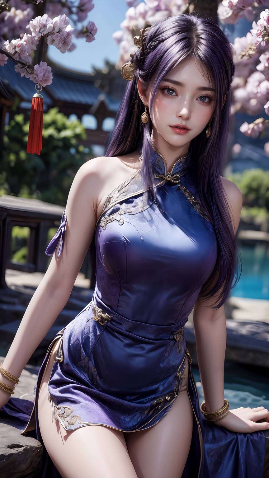 姬紫月少女壁纸：AI素材二次元壁纸，苹果Ins风精选集