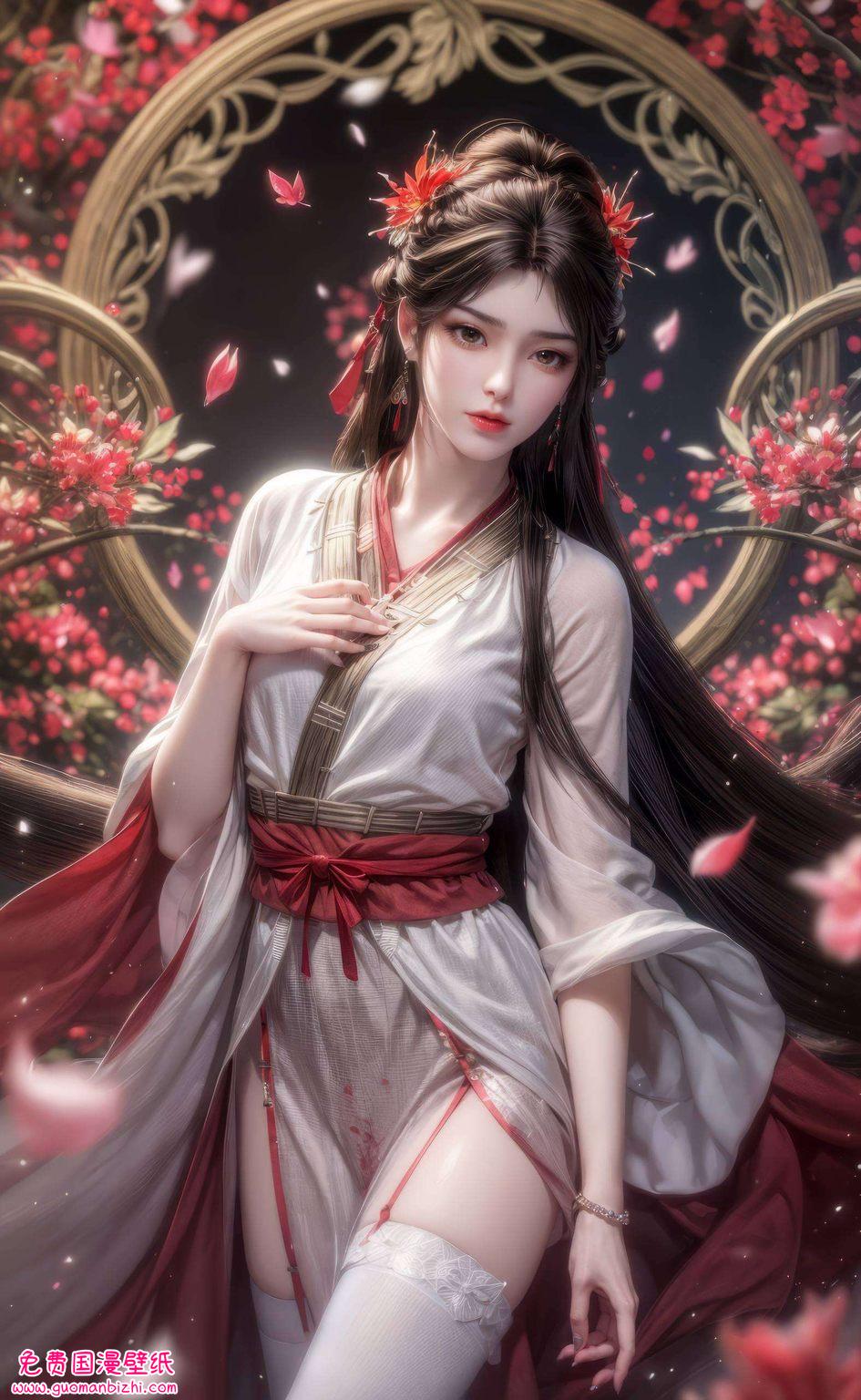 动漫美女火灵儿：AI生成壁纸，精细角色，高清iPad背景图片精选