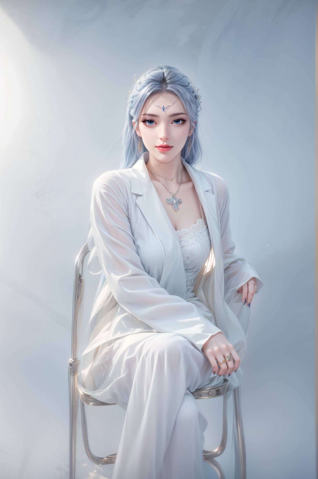 宁雨蝶与罗征深情一吻——AI生成壁纸AIGC，精细描绘角色，电脑上最美的壁纸呈现。