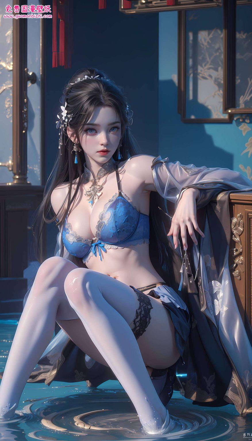 荒天帝清漪眼神杀，伤感完美像素宽屏壁纸，触动心灵的艺术盛宴。