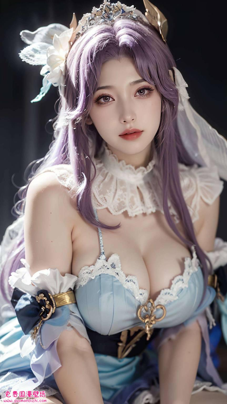 大乔花嫁头像高清壁纸：AI参考，壁纸护眼，平板粉色之选