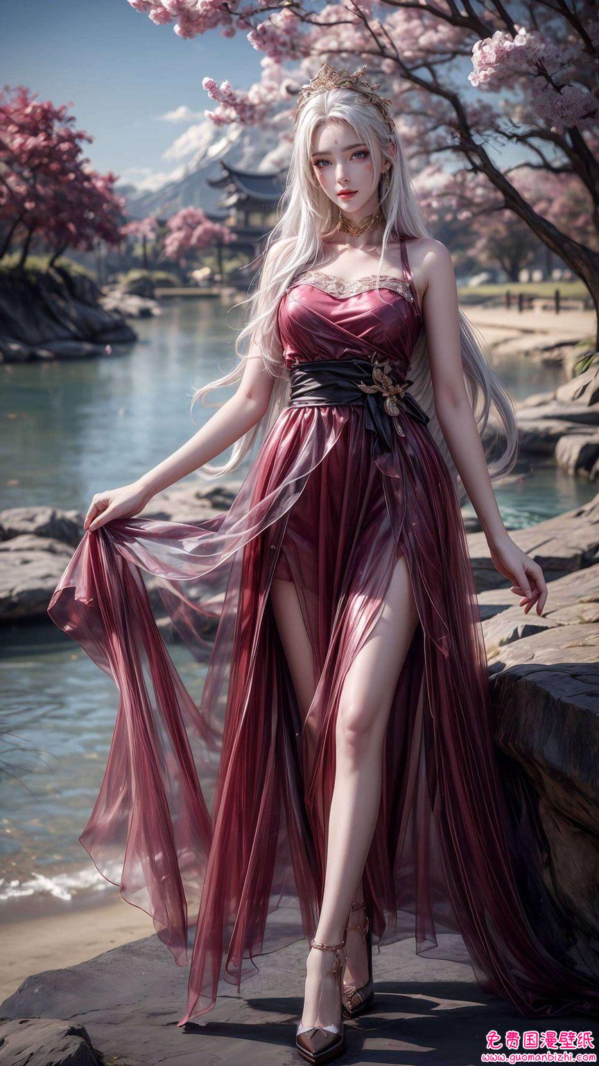 天狐仙子动漫壁纸图片——AI素材精细角色，苹果桌面背景精选集