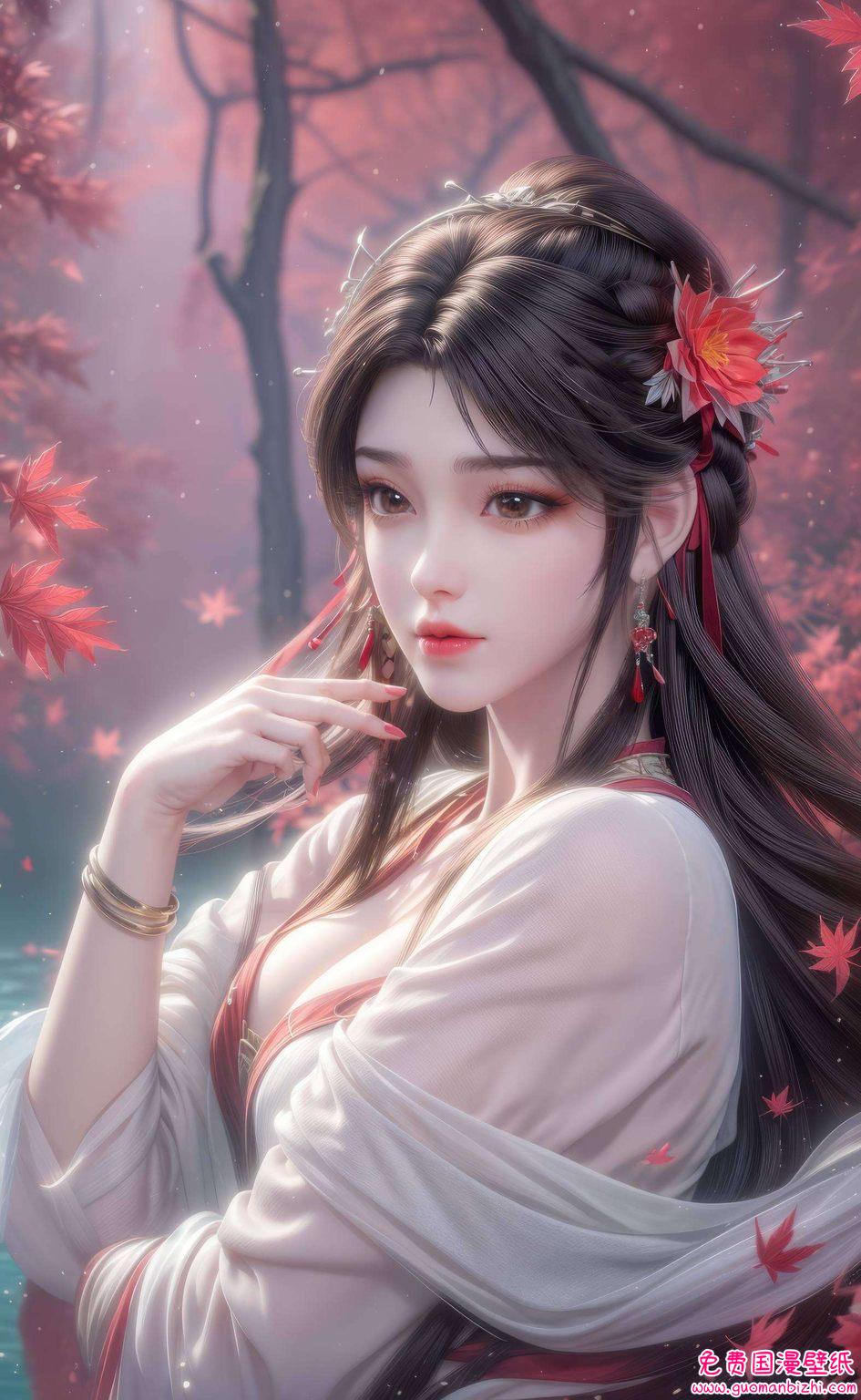 AI绘画火灵儿神图，AIGC免费壁纸秀，iPhone动画壁纸精选集