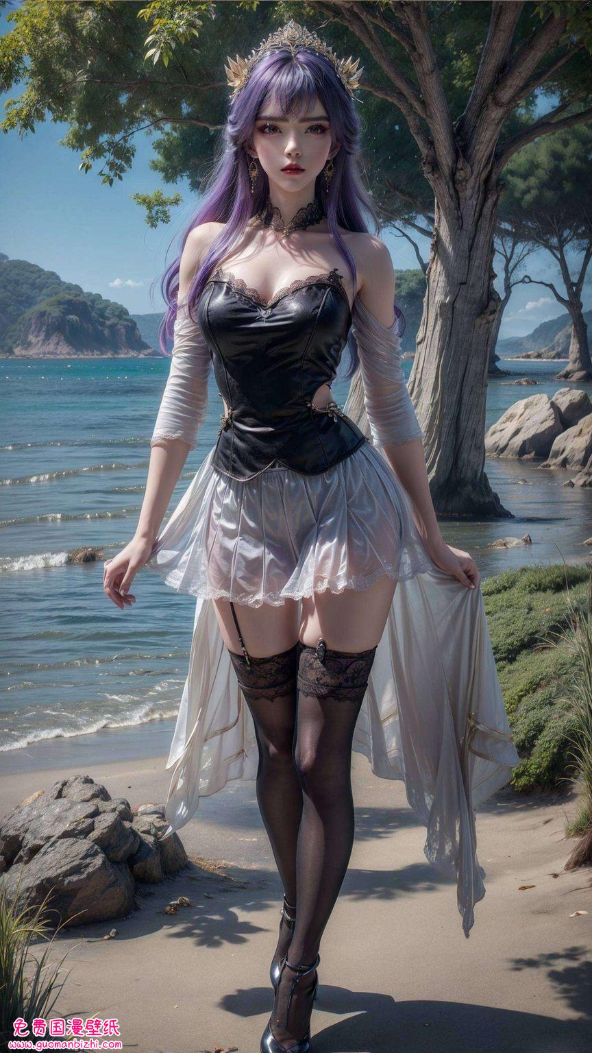 AI绘制·古香古色二次元壁纸：琪亚娜天穹流星之韵，IPad专属美学。