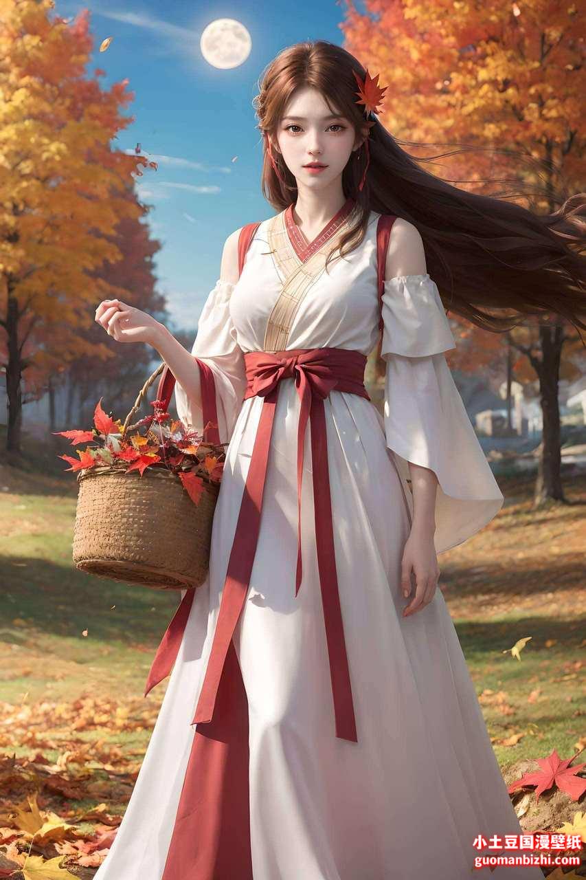 小月亮遮天壁纸火灵儿：热门护眼win10桌面图片