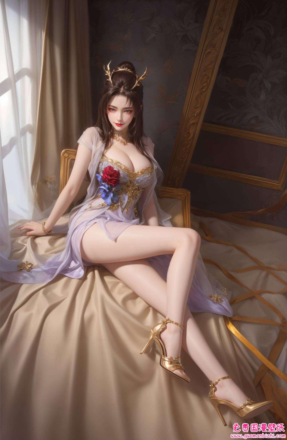 AI生成全屏天狐仙子壁纸图片，免费壁纸合集，安卓宽屏壁纸精选。