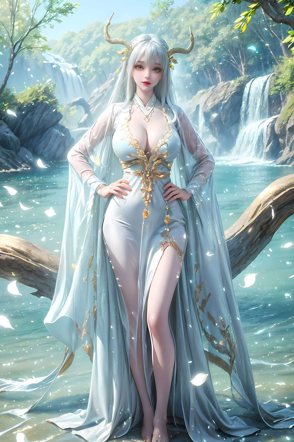 AI图例：虚天神藤穿泳衣，壁纸照片艺术壁纸，免费IPAD壁纸合集。