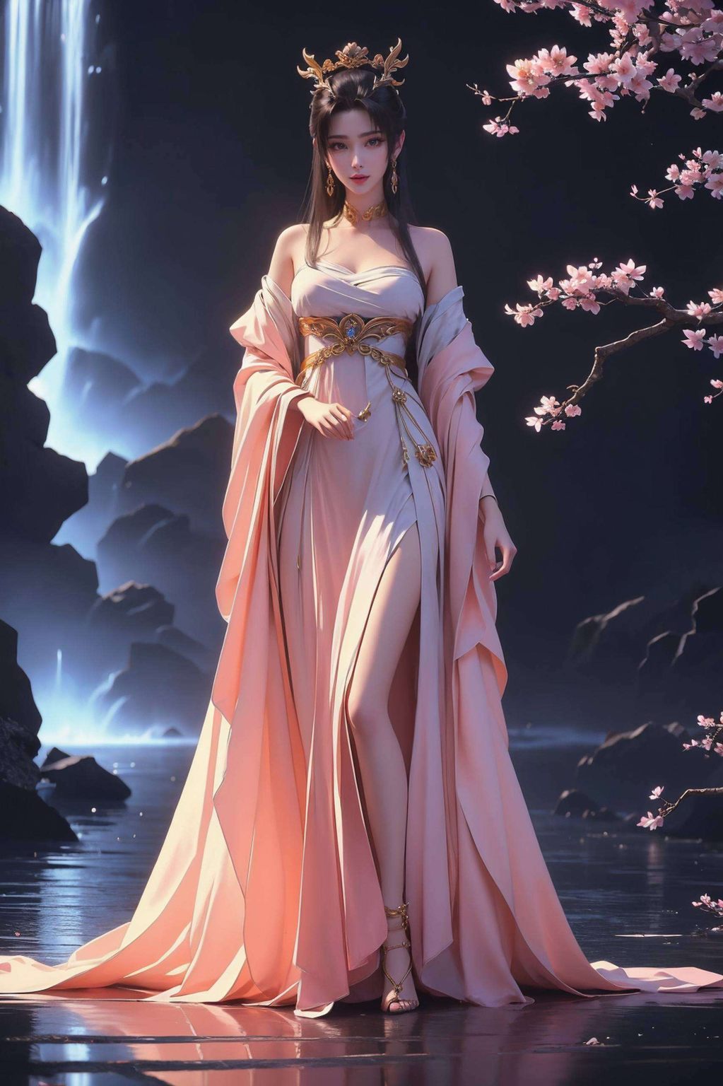 天狐仙子孕期风采，AI生成护眼粉色壁纸，iPhone专用