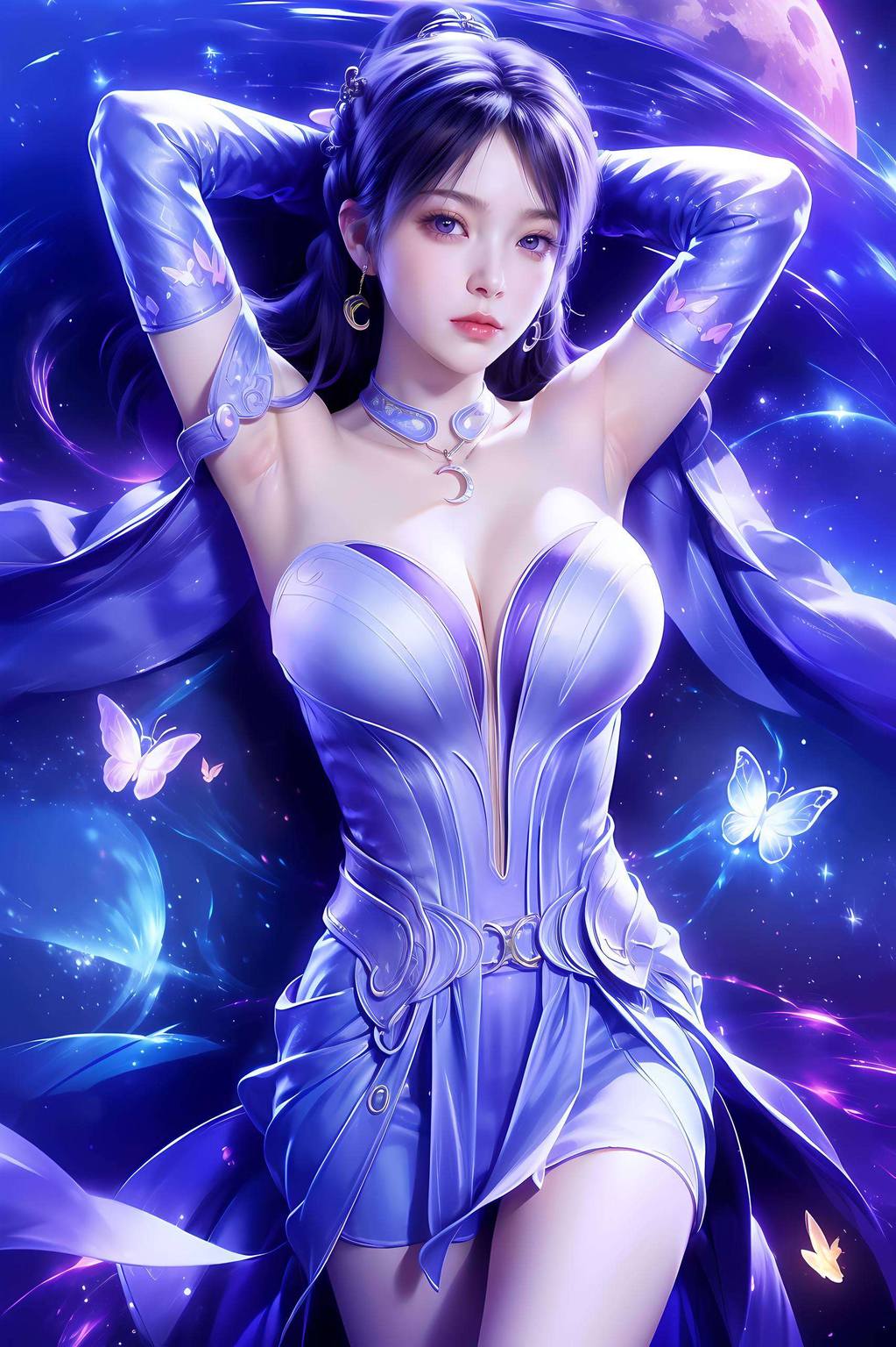 姬紫月4k超清：AI角色AIGC二次元壁纸，Win10艺术壁纸集锦