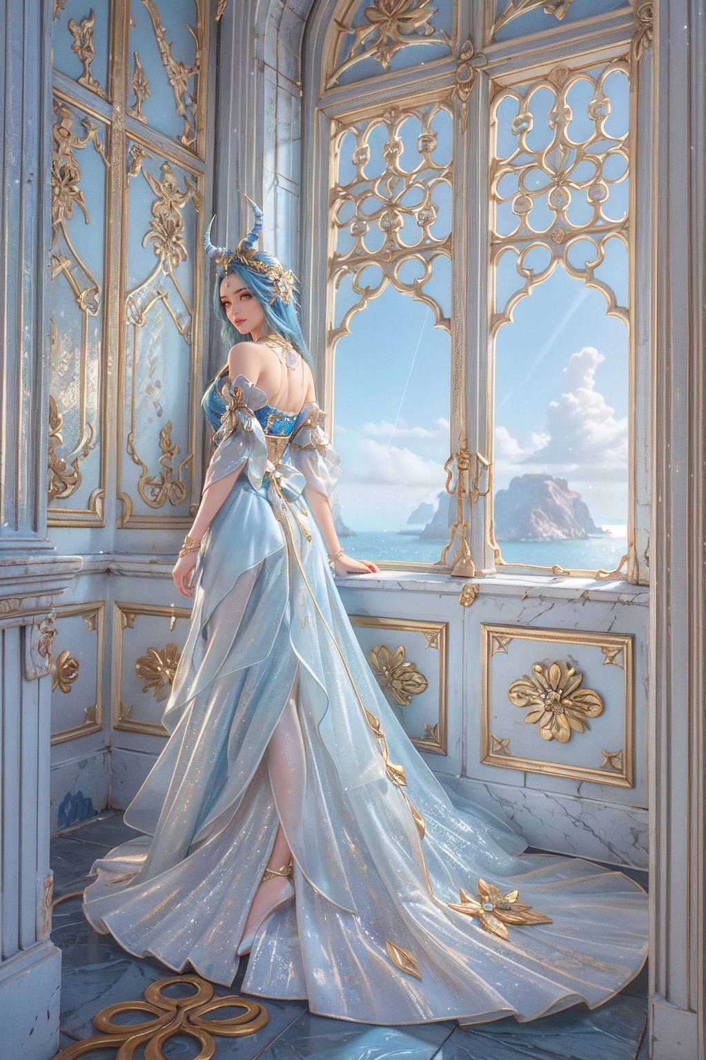 AI素材免费壁纸包：苹果古风漫画壁纸精选集，斗破苍穹龙女魅力展现