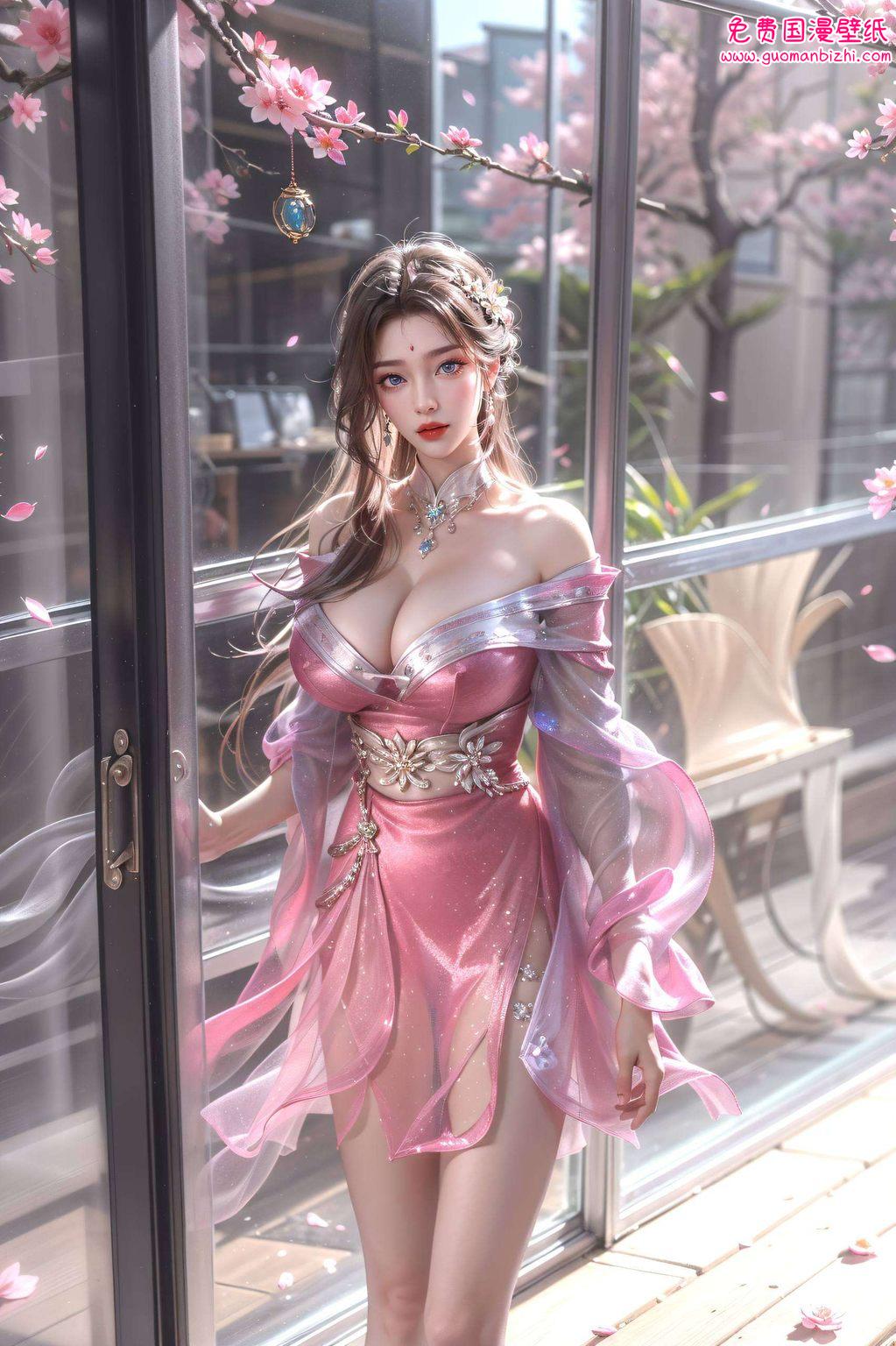 AI古风图片，手机壁纸游戏，月婵仙子横屏之美。