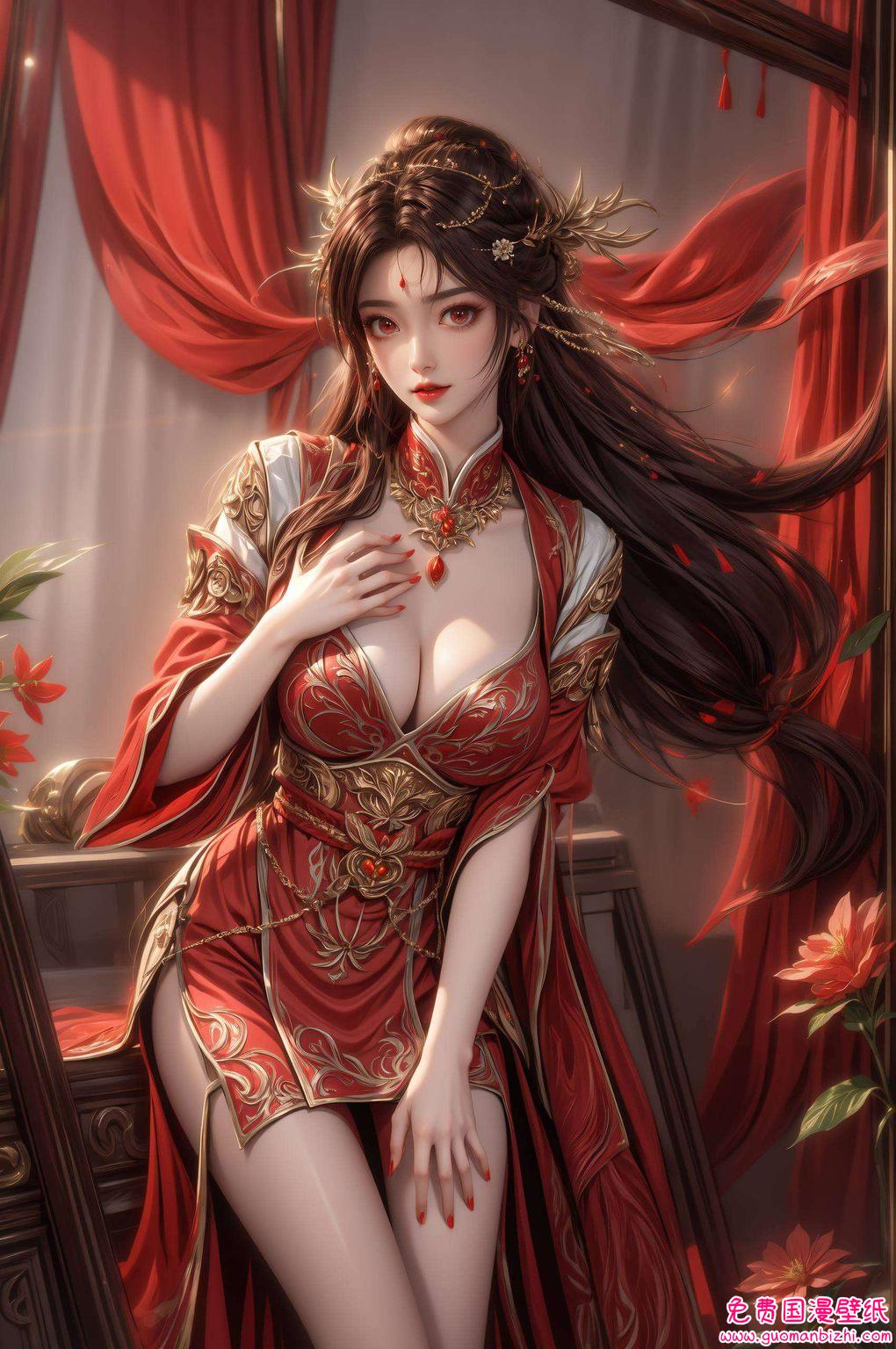 石昊与火灵儿：AI角色免费壁纸包，iPhoneins风手机专属