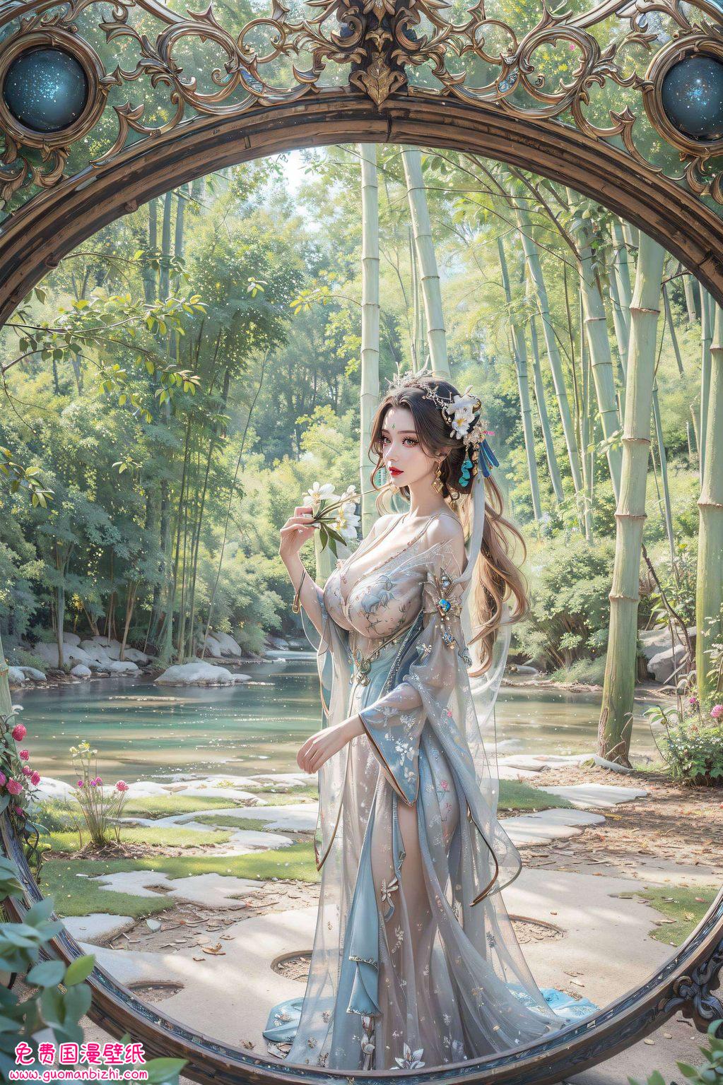 AI范例精细角色，神柳高清壁纸集锦，Win10漫画壁纸盛宴