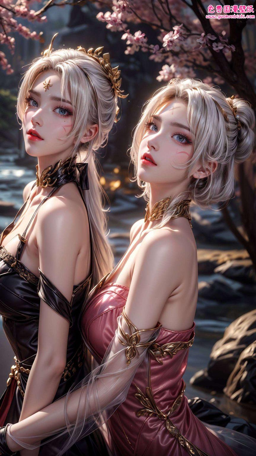 天狐仙子横屏壁纸高清：AI素材壁纸，免费壁纸秀，苹果背景图片精选集。