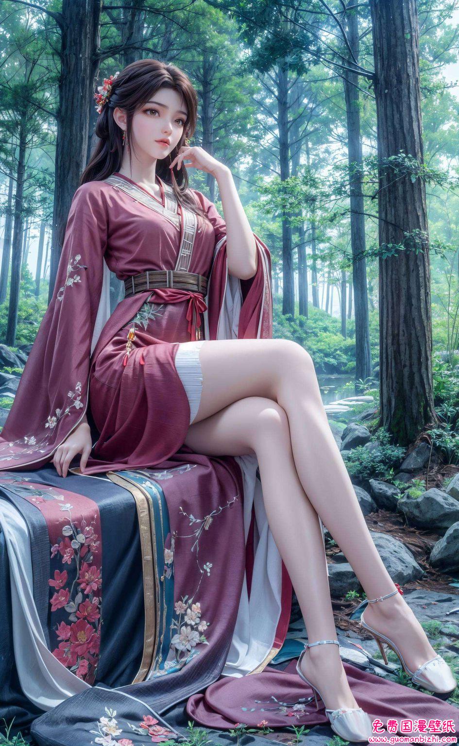 k高清二次元壁纸集：火灵儿俏皮苹果锁屏壁纸