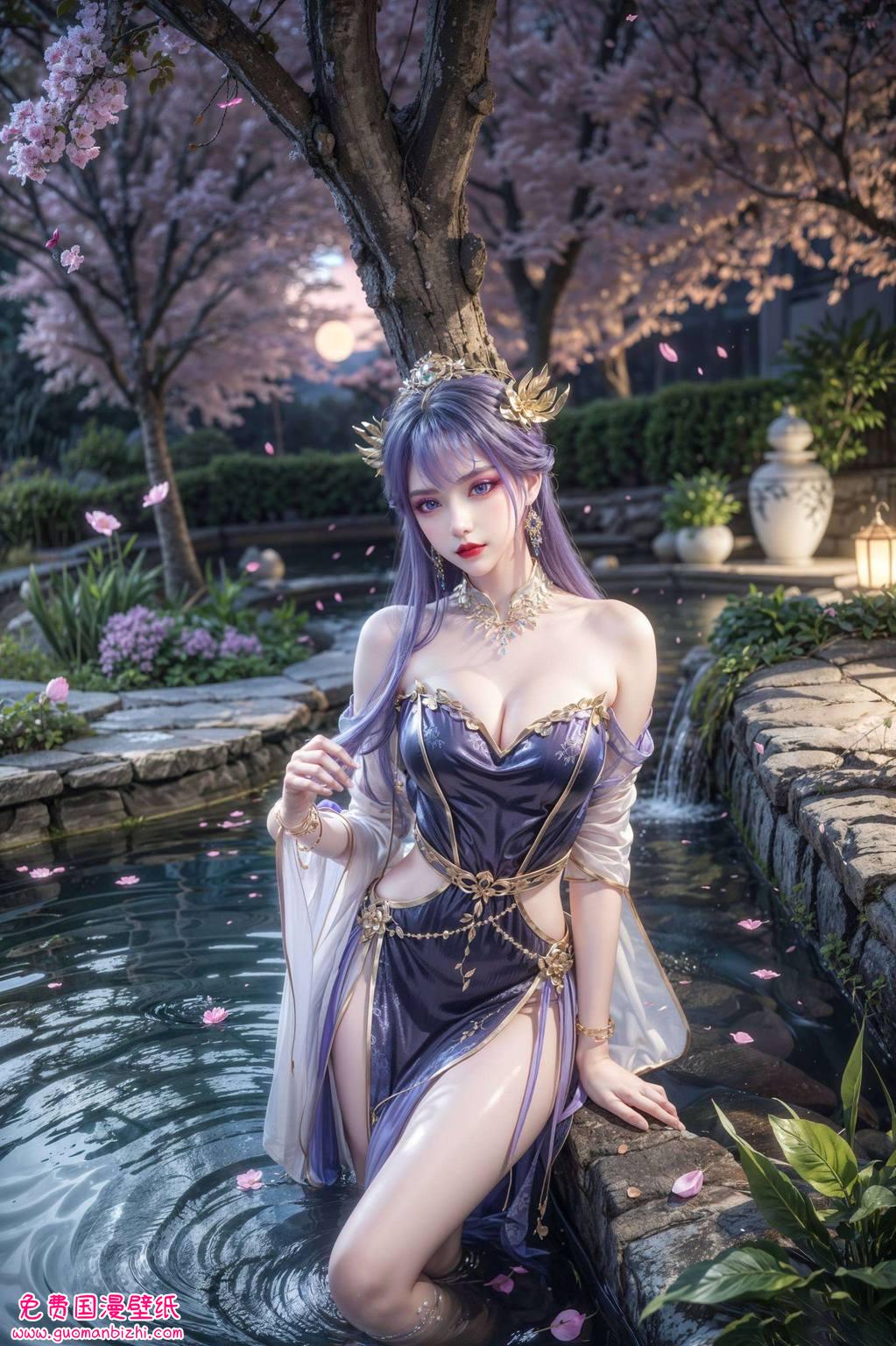 紫霞漫布，’天穹长老电脑壁纸4k全屏’紫色免费壁纸下载，安卓潮图壁纸盛宴。