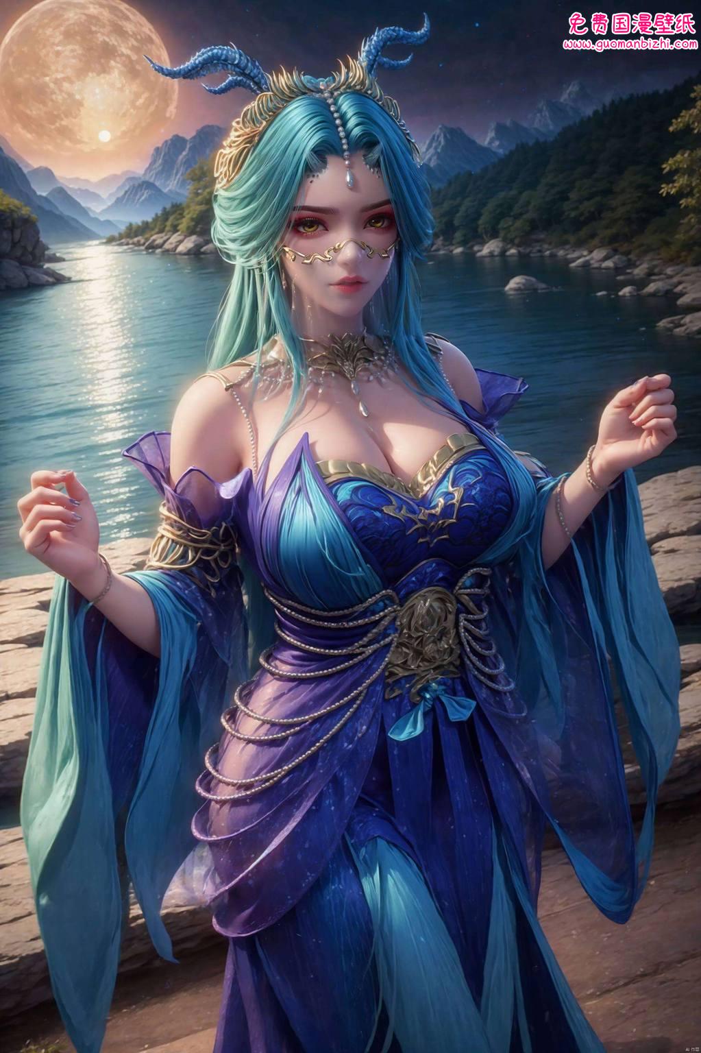 斗破苍穹小龙女李若彤：AI图例AIGC护眼壁纸，电脑桌面装饰图集锦