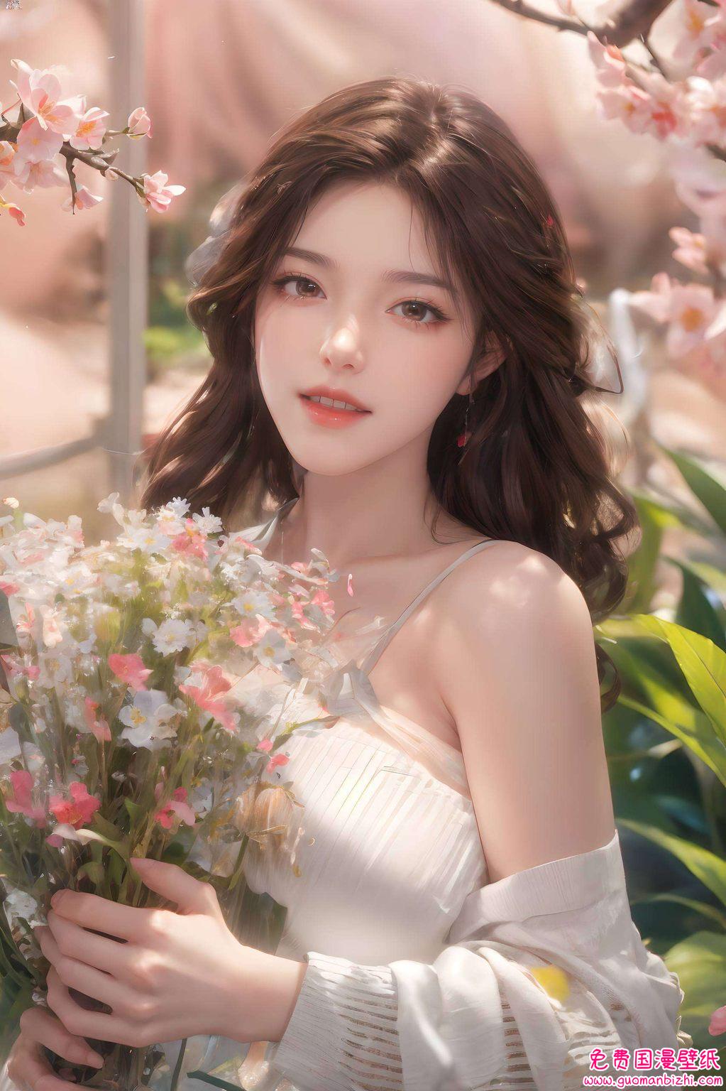 完美世界壁纸：AI创造精细角色，火灵儿平板全面屏PC桌面装饰图