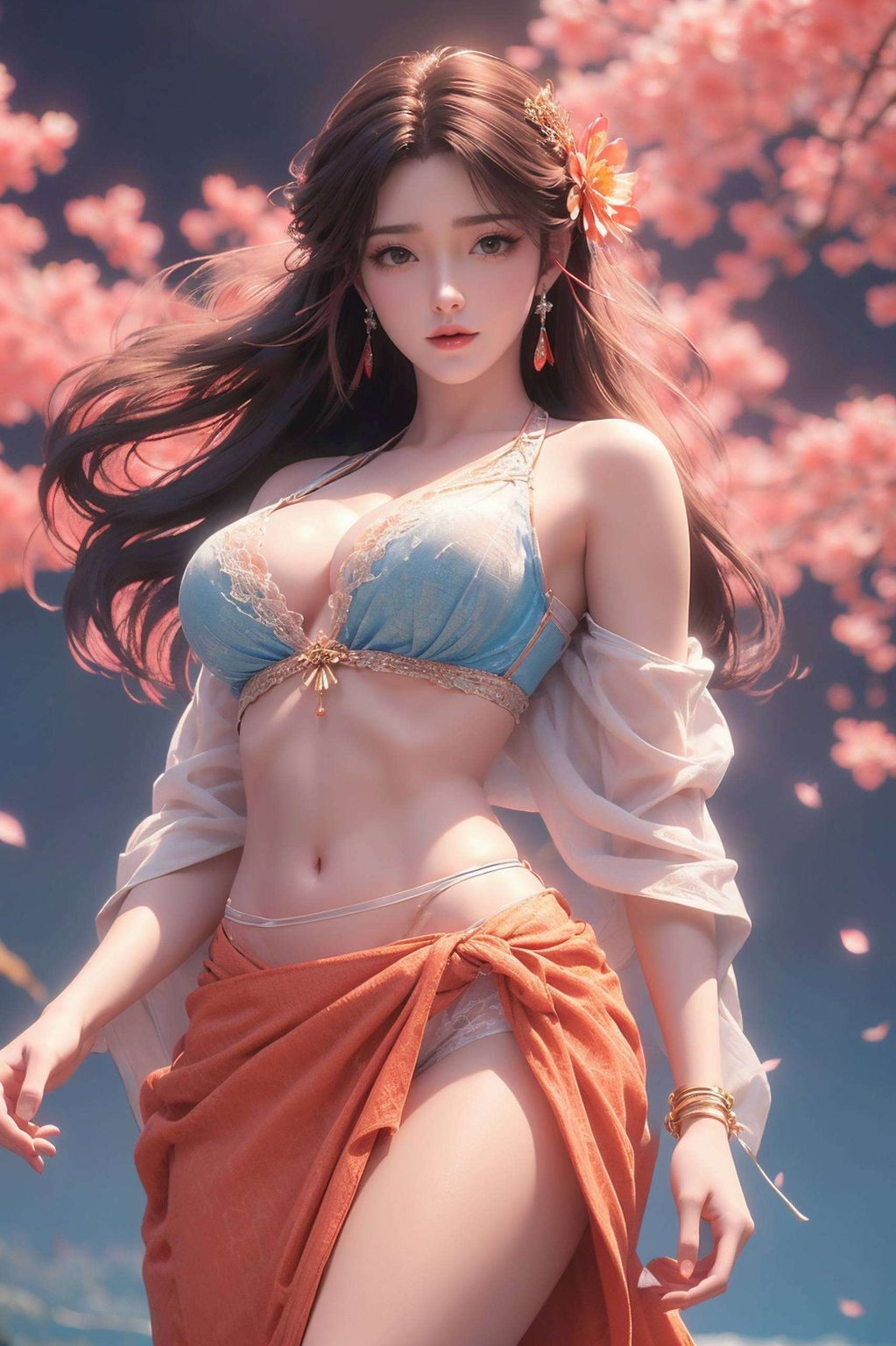 AI素材动漫壁纸：火灵儿火桑树片段，兼容win10壁纸，点亮桌面图片