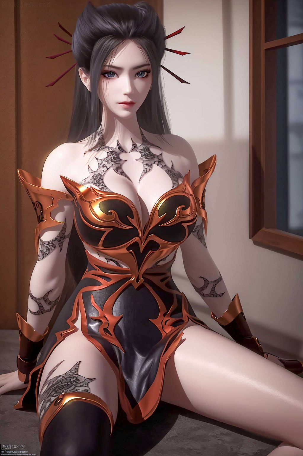 动态壁纸4k：AI角色×极简×电脑桌面壁纸，焰灵姬魅力呈现