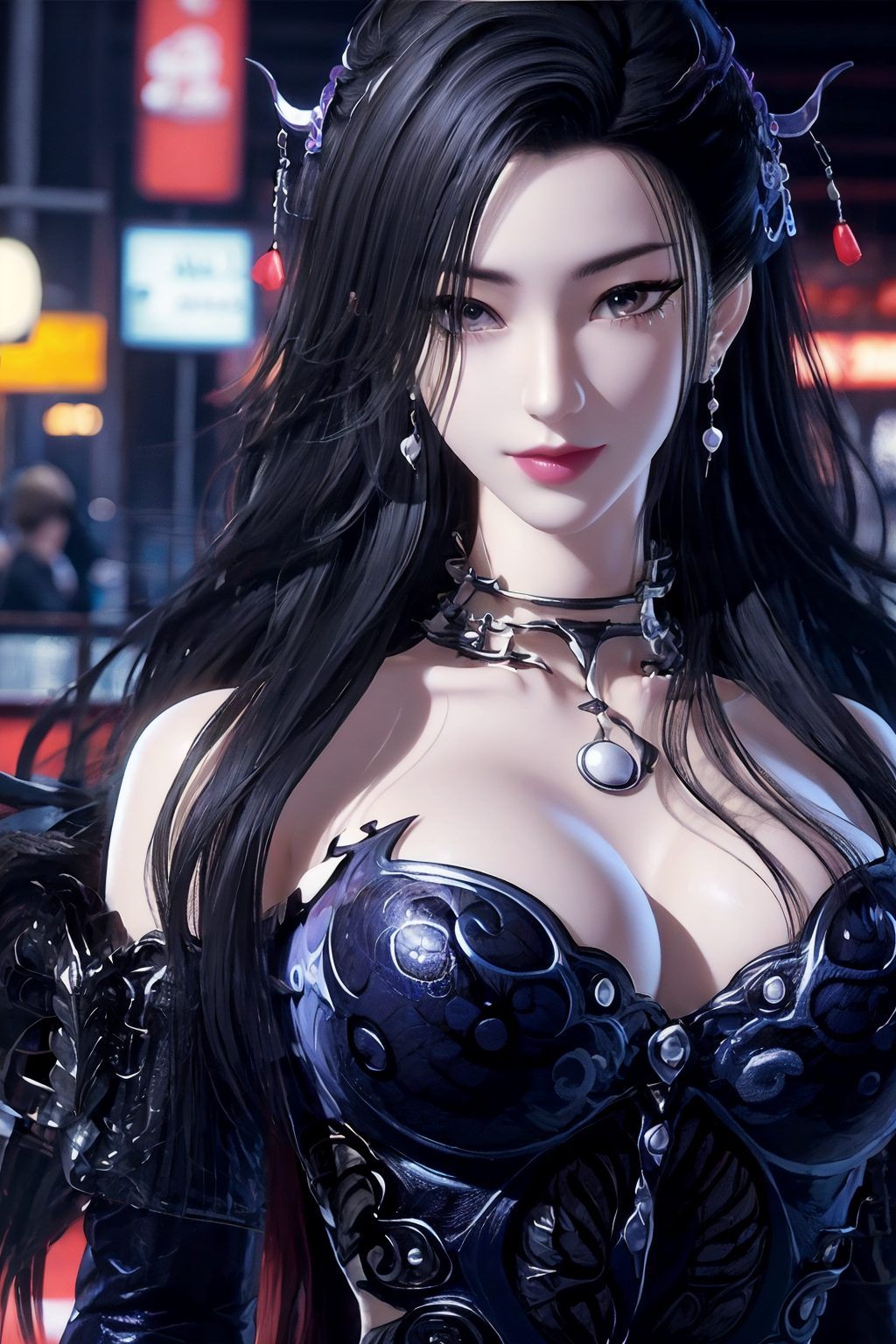 AI生成AIGC精细角色潮女妖壁纸高清平板桌面主题 AI生成AIGC精细角色潮女妖壁纸高清平板桌面主题