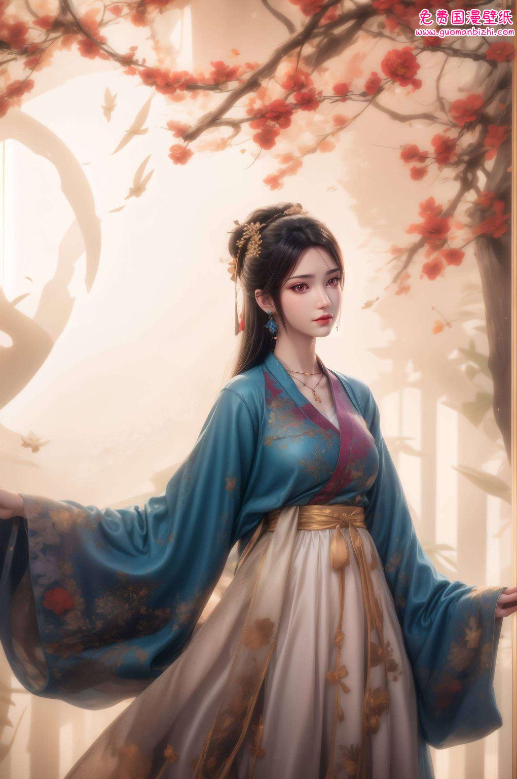 元尊手游夭夭角色风采：AI范例壁纸，免费分享，苹果桌面必备