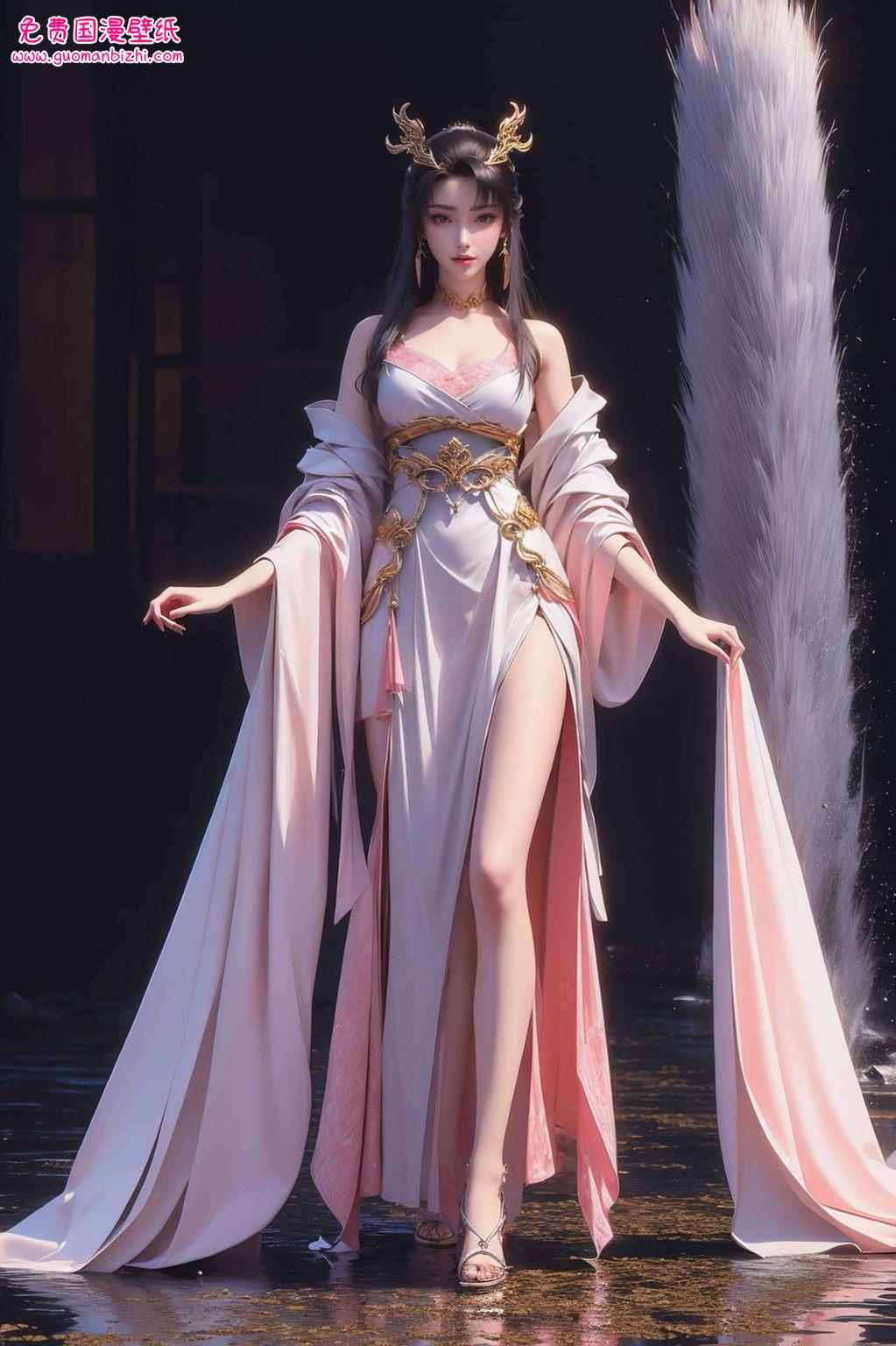 天狐仙子锁屏壁纸高清：AI动漫人物壁纸，二次元壁纸，手机动画壁纸集锦。