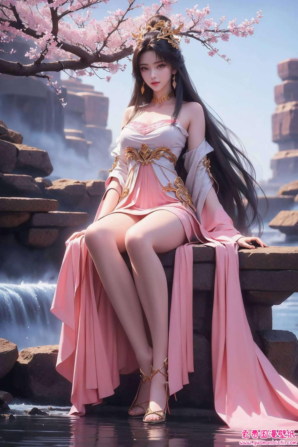 AI创造精细角色，高清60帧天狐仙子壁纸，PC简洁壁纸之选