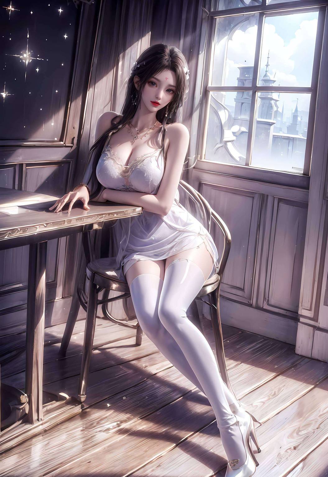 国漫动态美女清漪：紫色免费壁纸秀，简洁PC壁纸精选