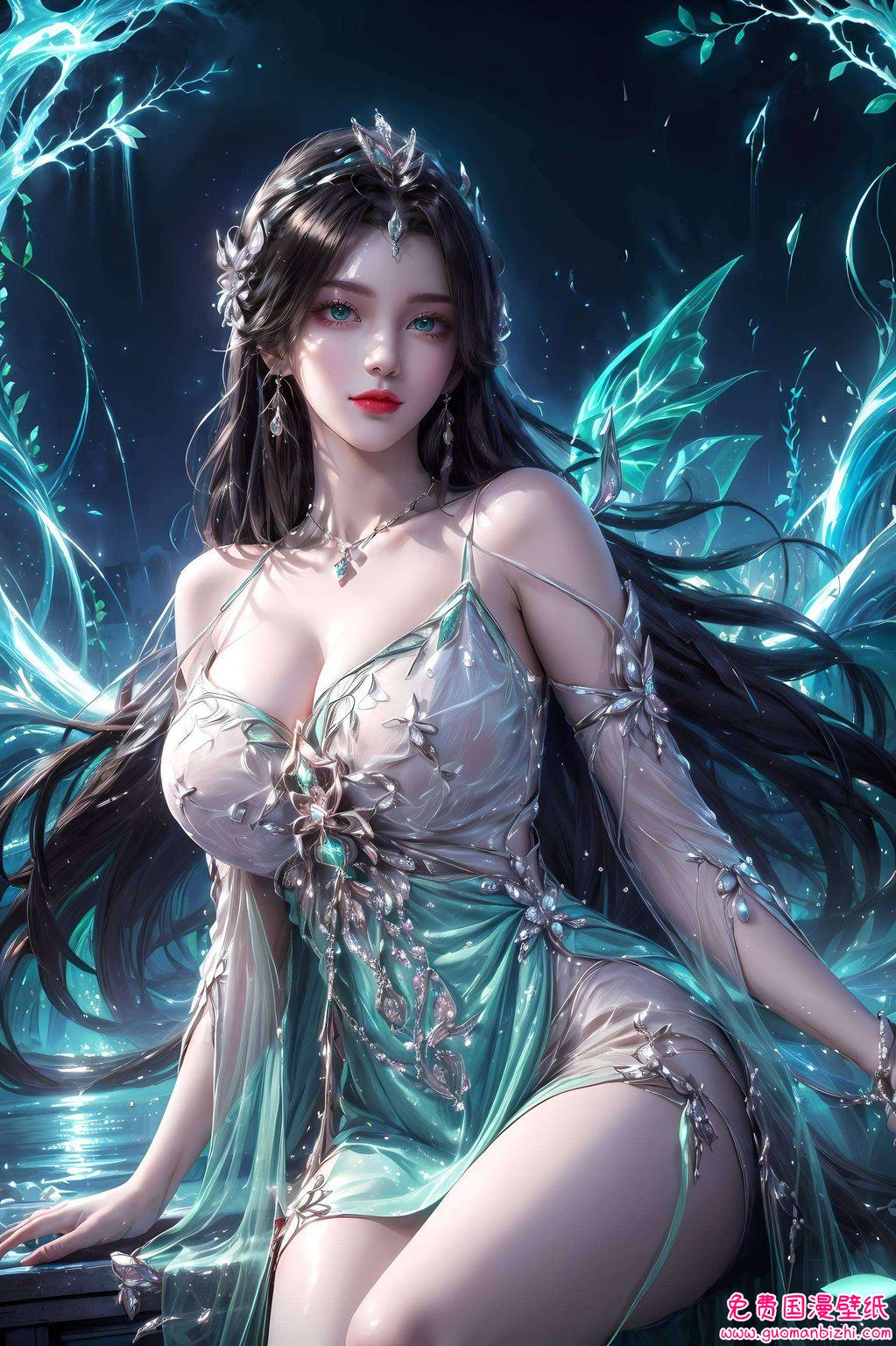 AIGC极简壁纸手机桌面图片：柳神大肚之美，简约而不失风采