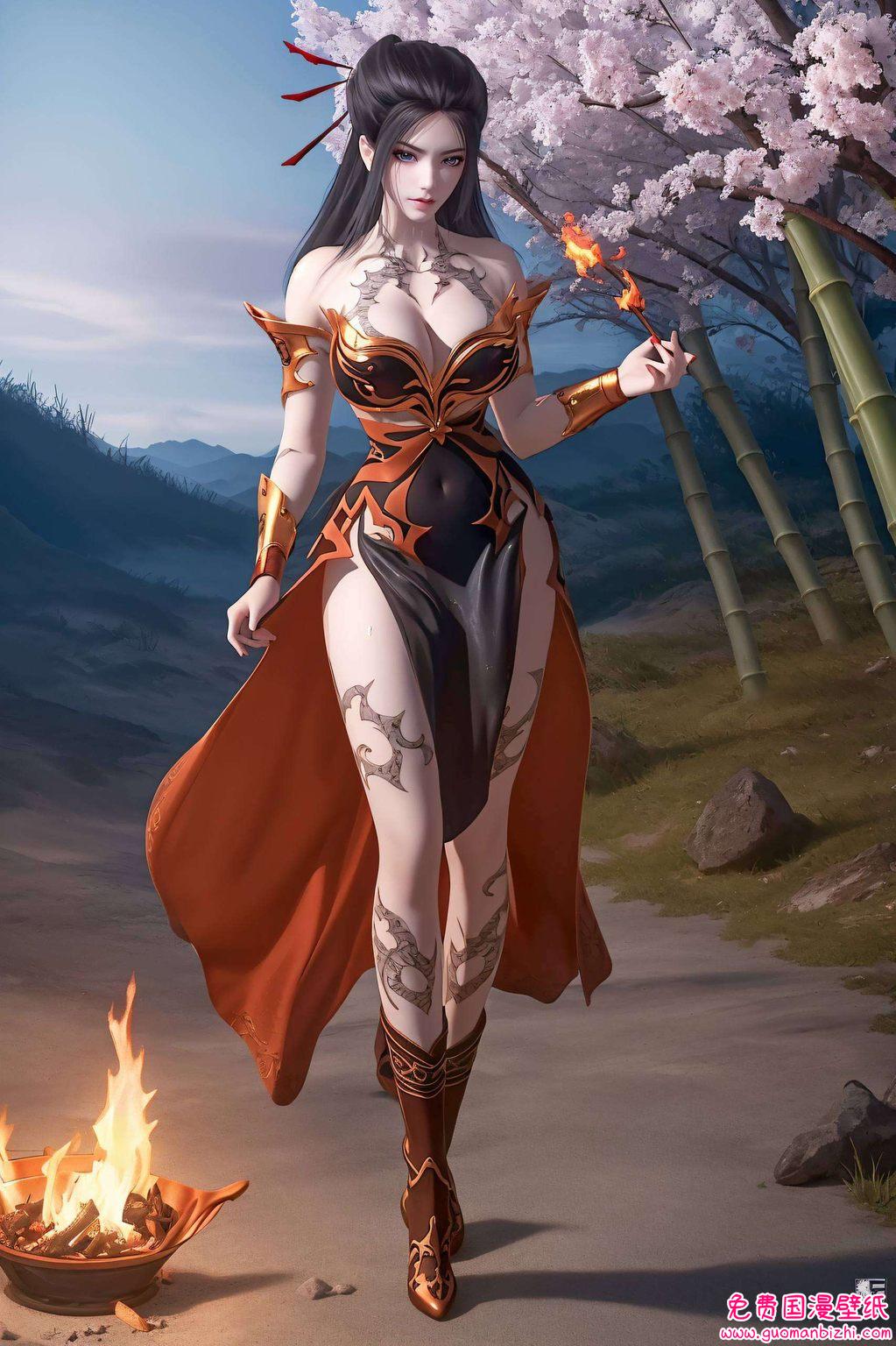 AI图片精细角色——焰灵姬手机壁纸超清2K集锦 AI图片精细角色——焰灵姬手机壁纸超清2K集锦