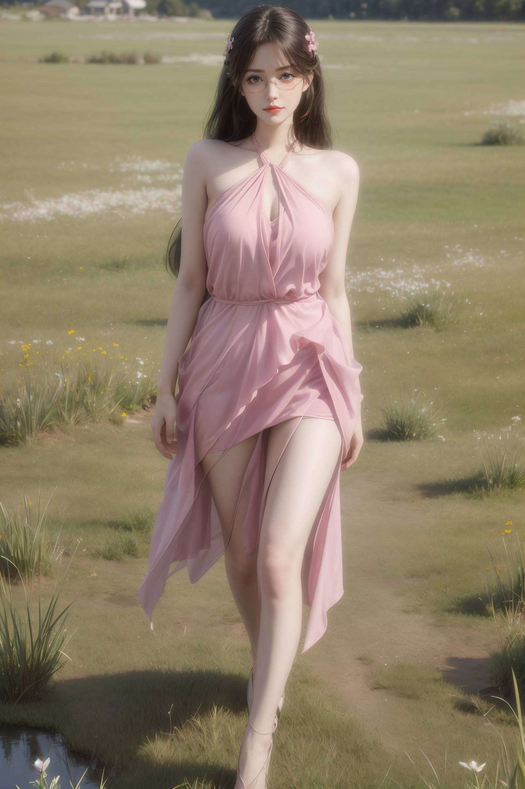 火灵儿图片背影高清壁纸：AI创造精细角色，电脑1920×1080壁纸呈现