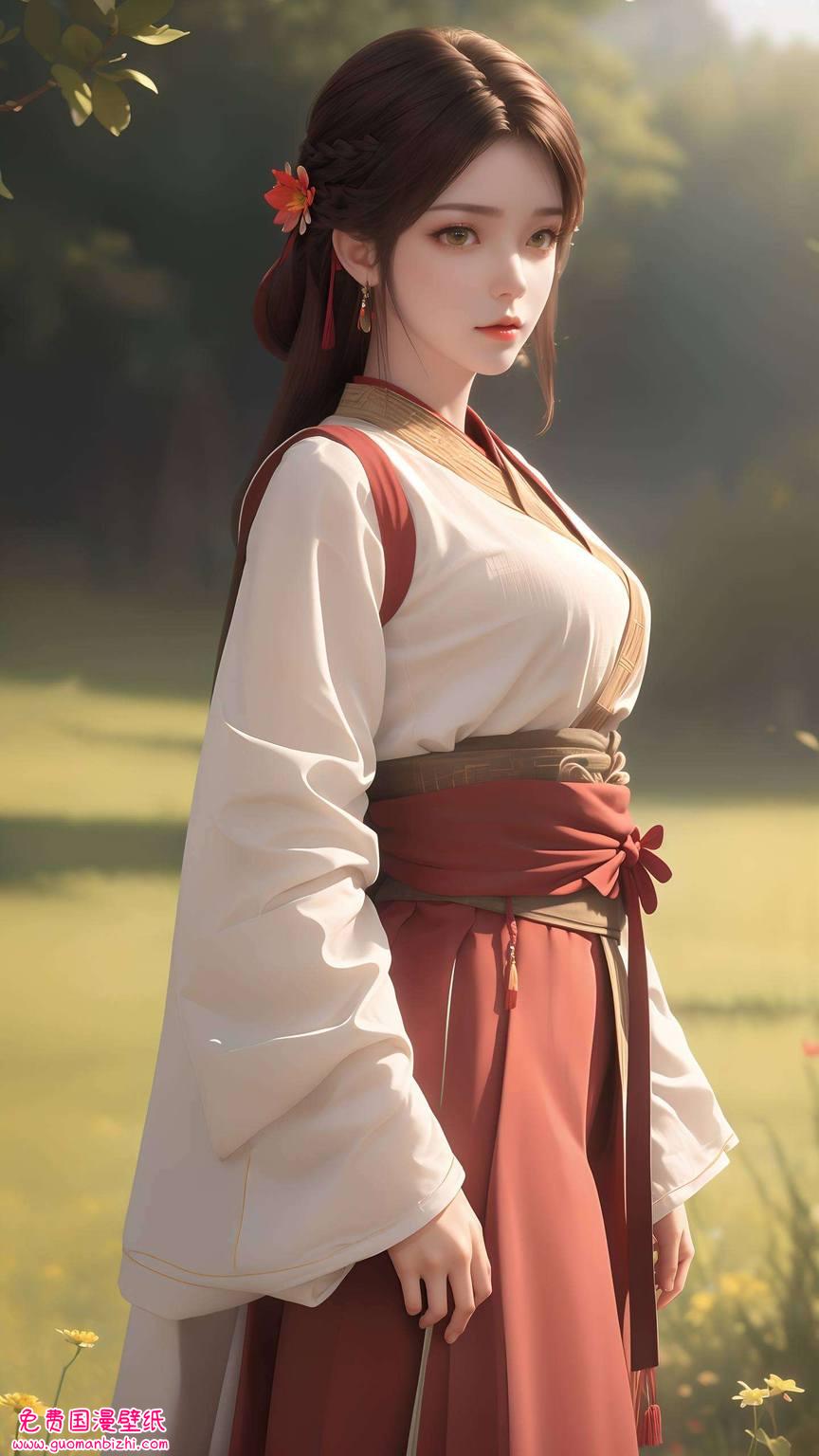 AI生成图片免费壁纸分享——火灵儿小时候全身照，Win10&Ins风专属收藏