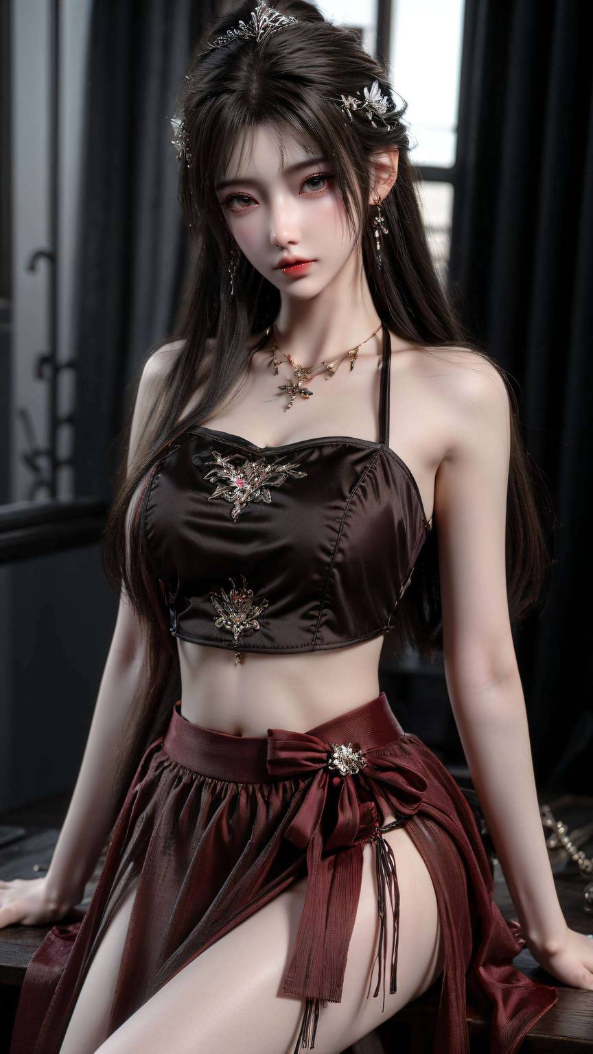 清漪黑裙壁纸:AI动漫人物免费壁纸,电脑Ins风黑裙美学集锦 清漪黑裙壁纸:AI动漫人物免费壁纸,电脑Ins风黑裙美学集锦