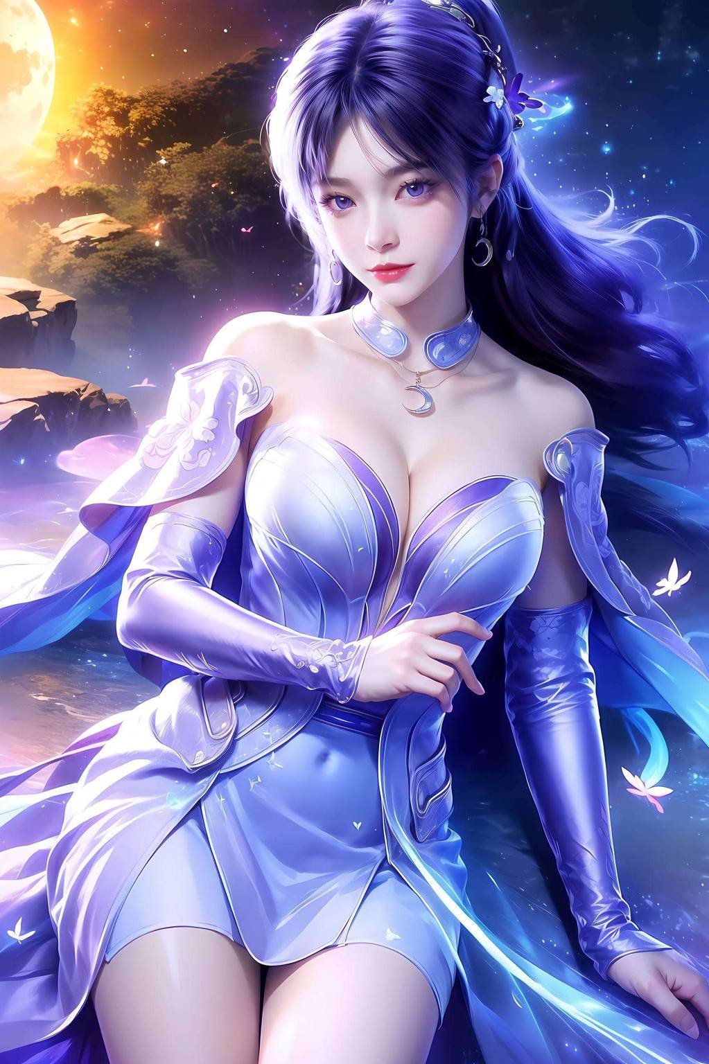 姬紫月精选：AI生成素材，免费壁纸包，苹果墙纸头像图片集