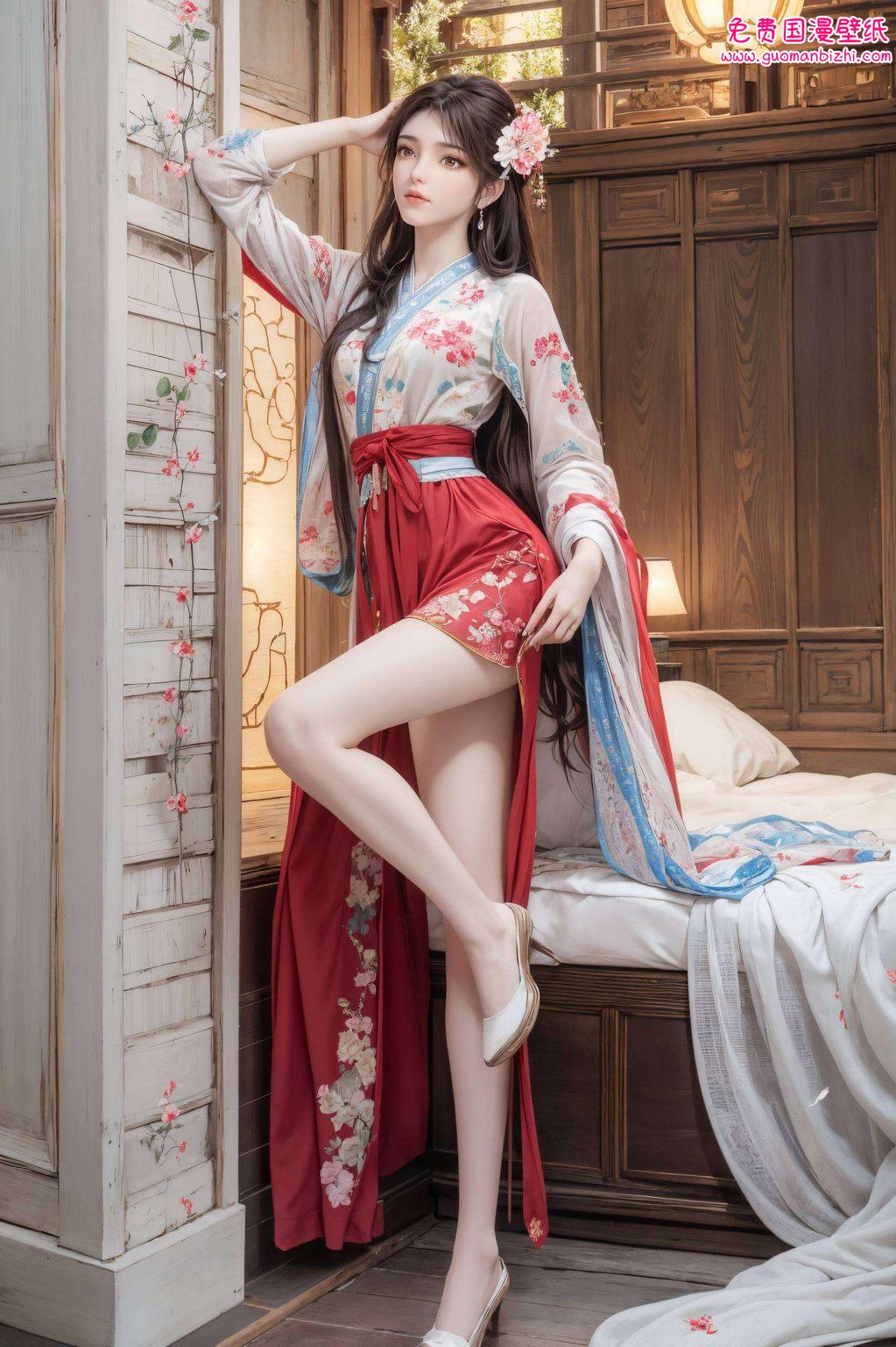 AI素材精细打造，火灵儿萝莉角色，iphone专属最美壁纸集锦