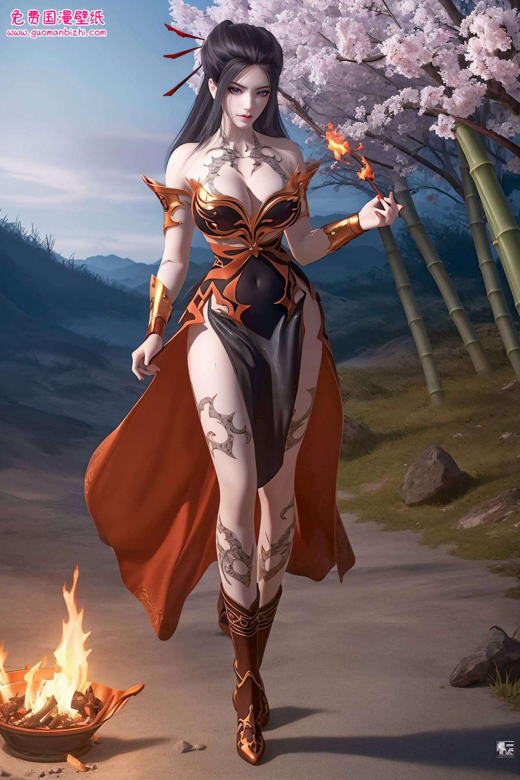 焰灵姬与少司命：伤感免费壁纸秀，唯美win10壁纸，手机壁纸集锦