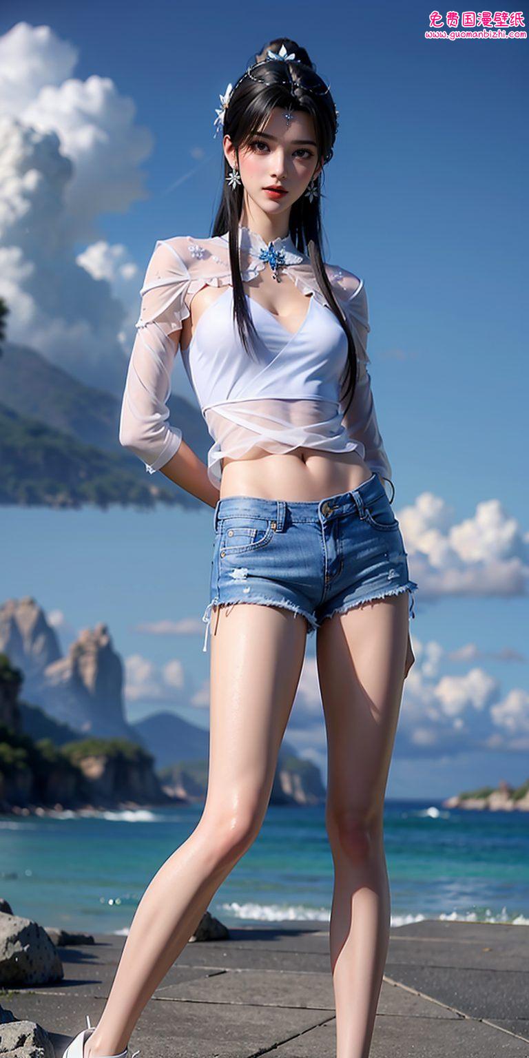 夏倾月国漫美女AI范例壁纸，游戏壁纸手机桌面主题精选集