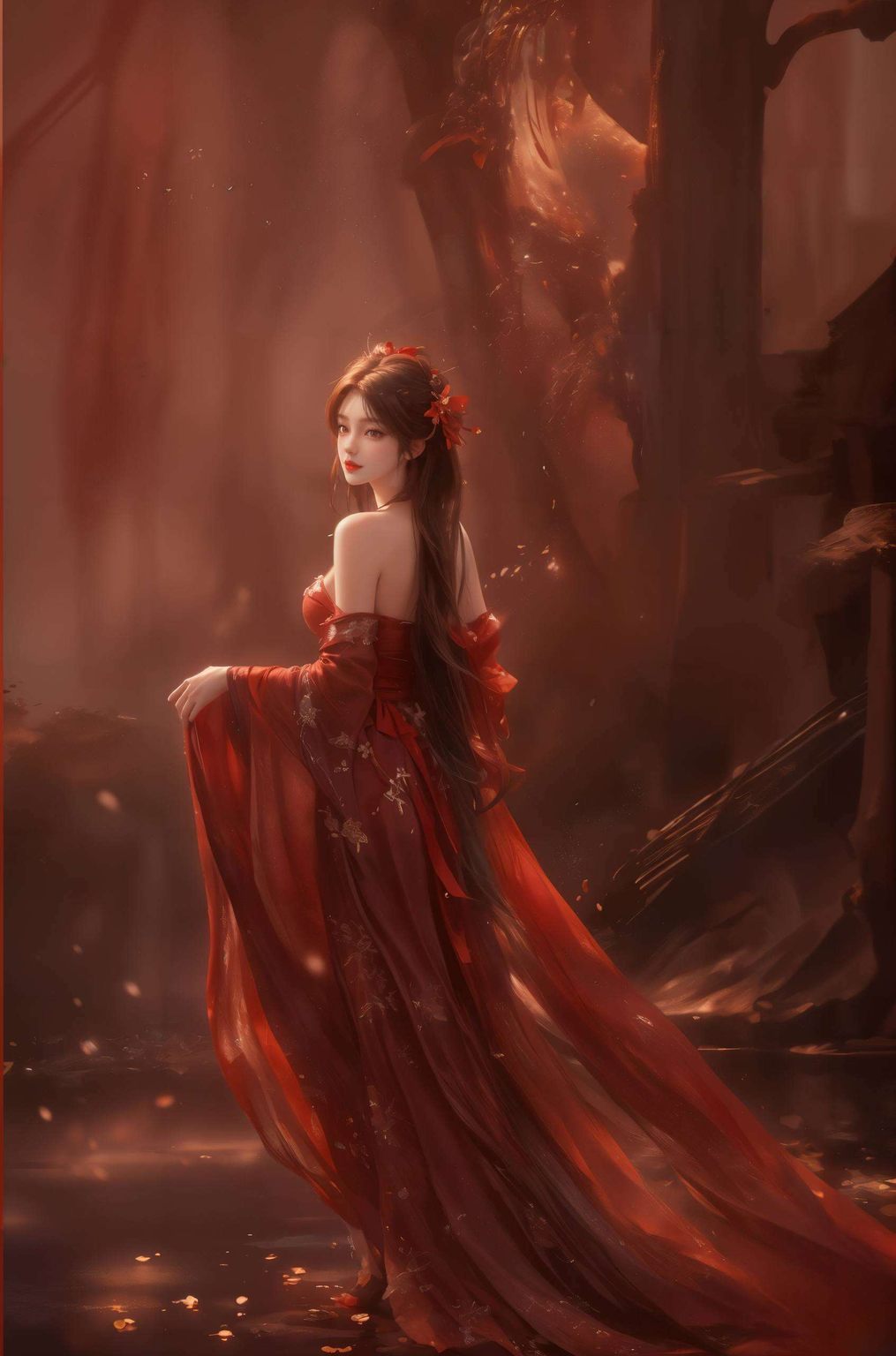 上界火灵儿AI参考免费炫彩壁纸下载，手机专享高清炫彩盛宴