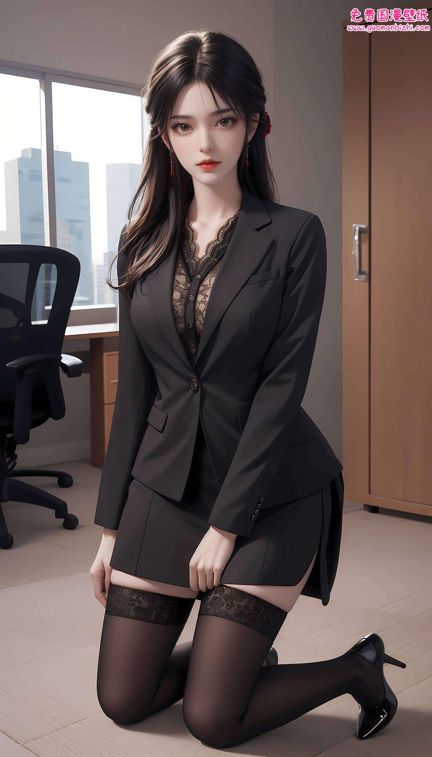 少女火灵儿AI动漫人物AIGC精选，免费宽屏壁纸包，Win10专属火灵之美。