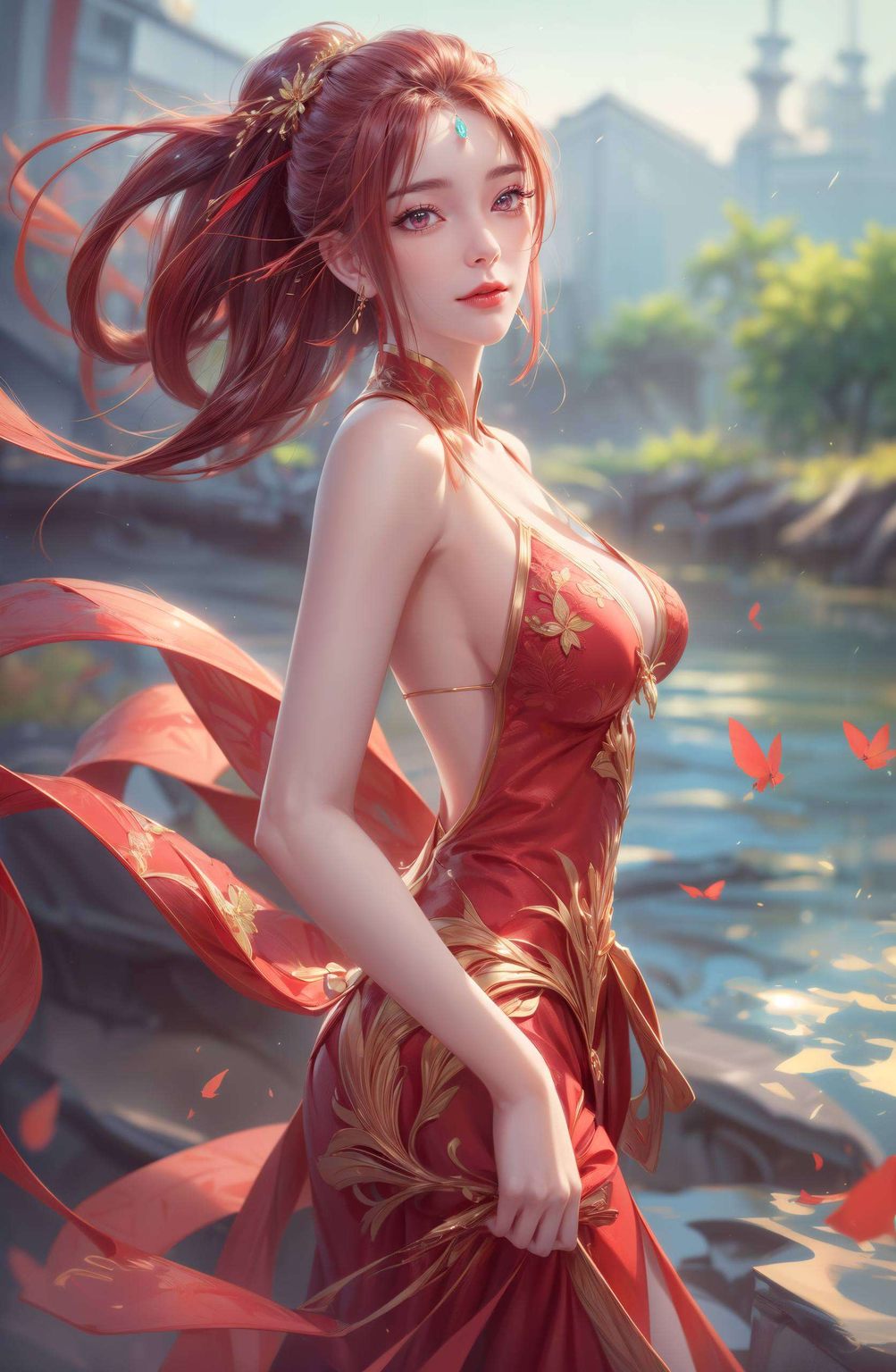 AI创造壁纸集：超清4K红凰壁纸，护眼苹果潮图壁纸精选