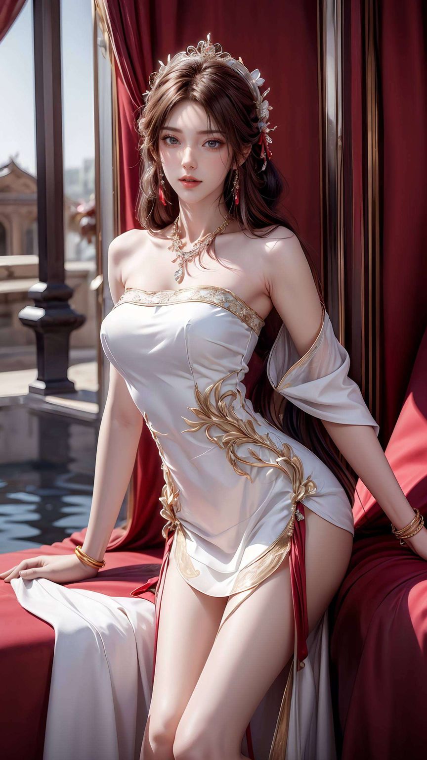 云曦清漪火灵儿同框，AI图例精细角色，PC锁屏壁纸惊艳亮相