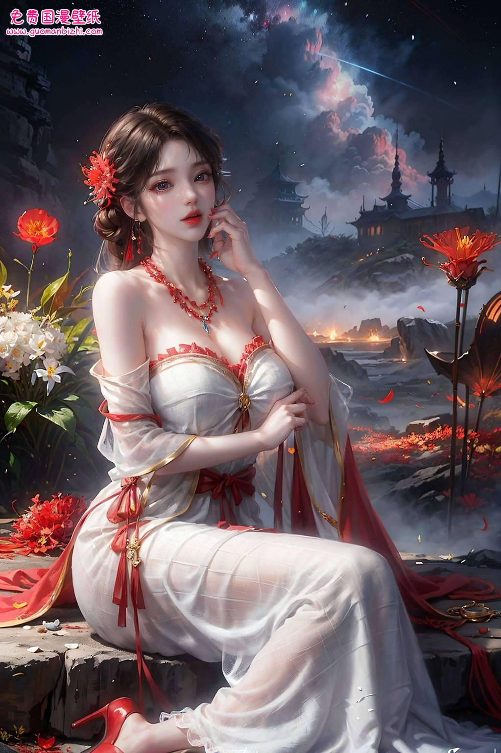 国漫女神火灵儿高清壁纸电脑——AI范例AIGC动漫壁纸，Ipad唯美手机壁纸集锦