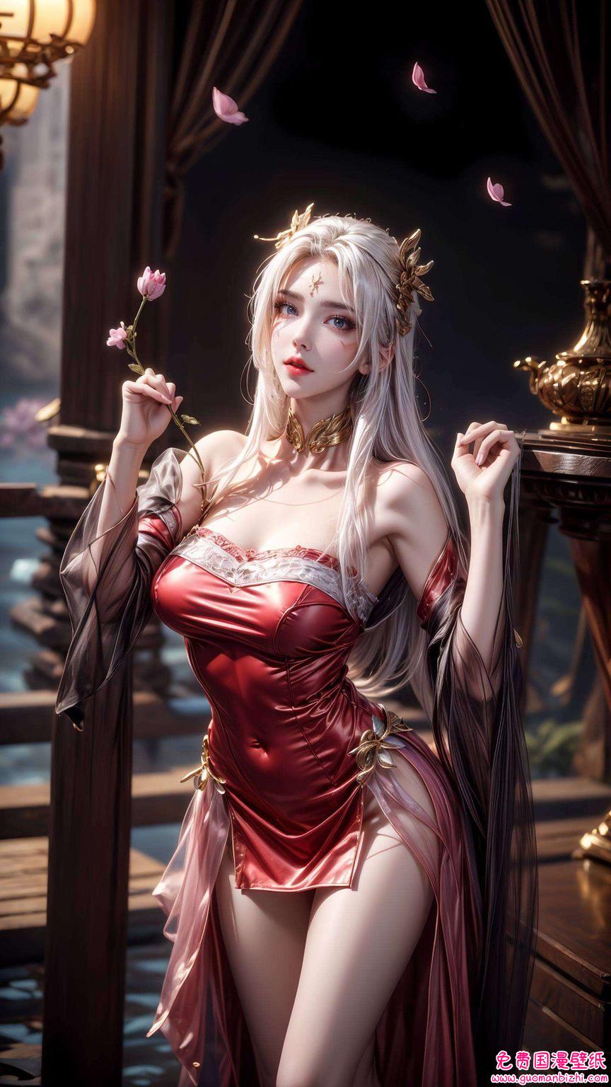 天狐仙子超清壁纸图文集：屏保壁纸，护眼之选，iPhone粉色专属壁纸壁纸。