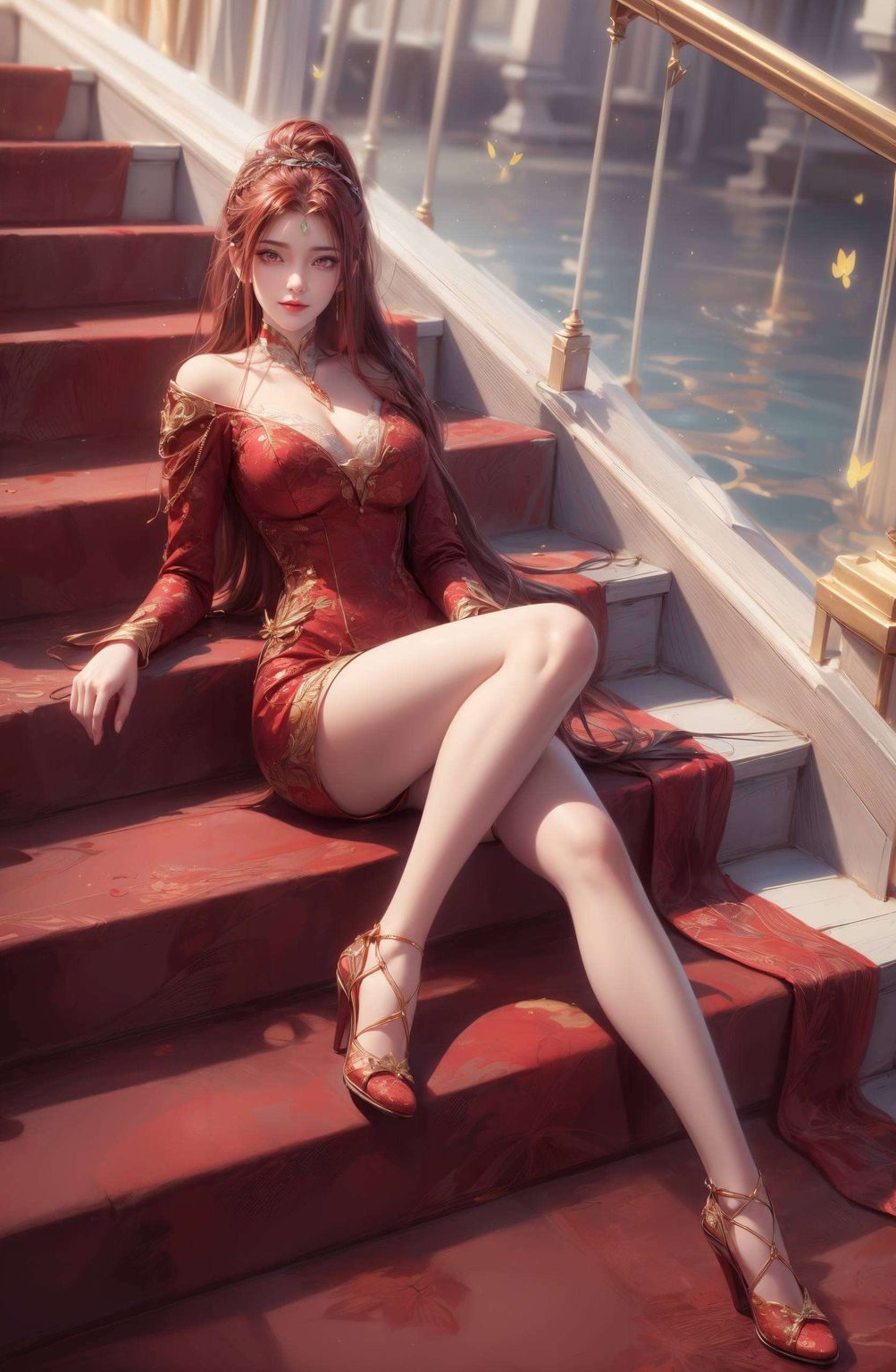 AI角色×极简风×iPad最美壁纸：红凰盛宴免费集