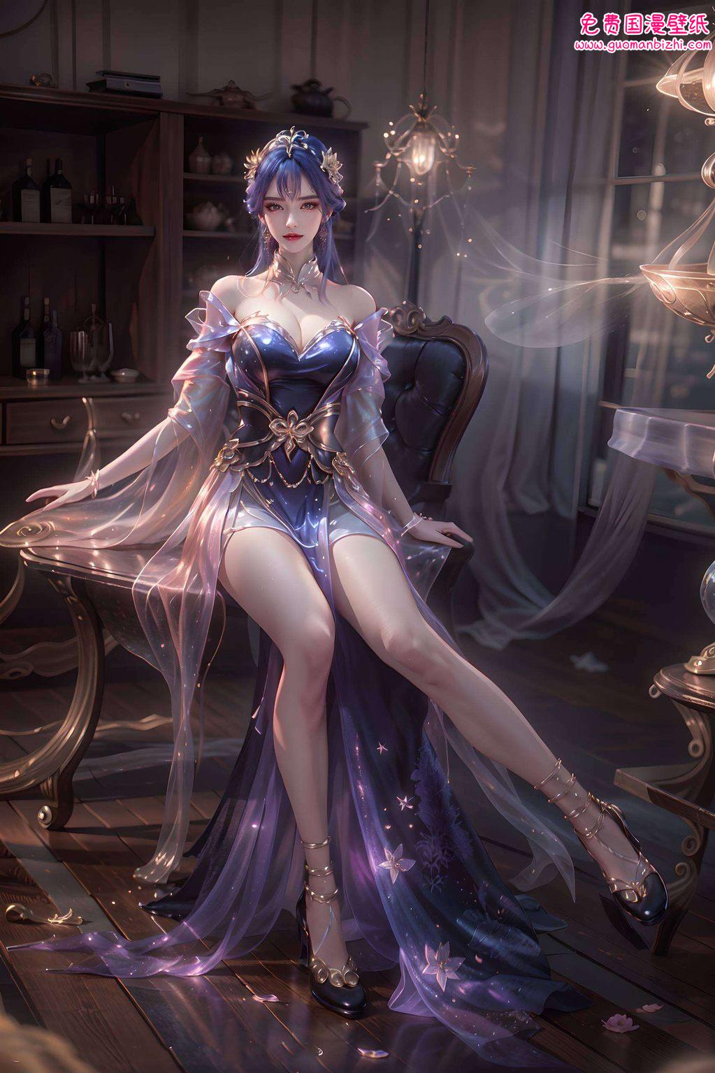 粉色梦境：AI参考精细角色，打造iPad壁纸天穹