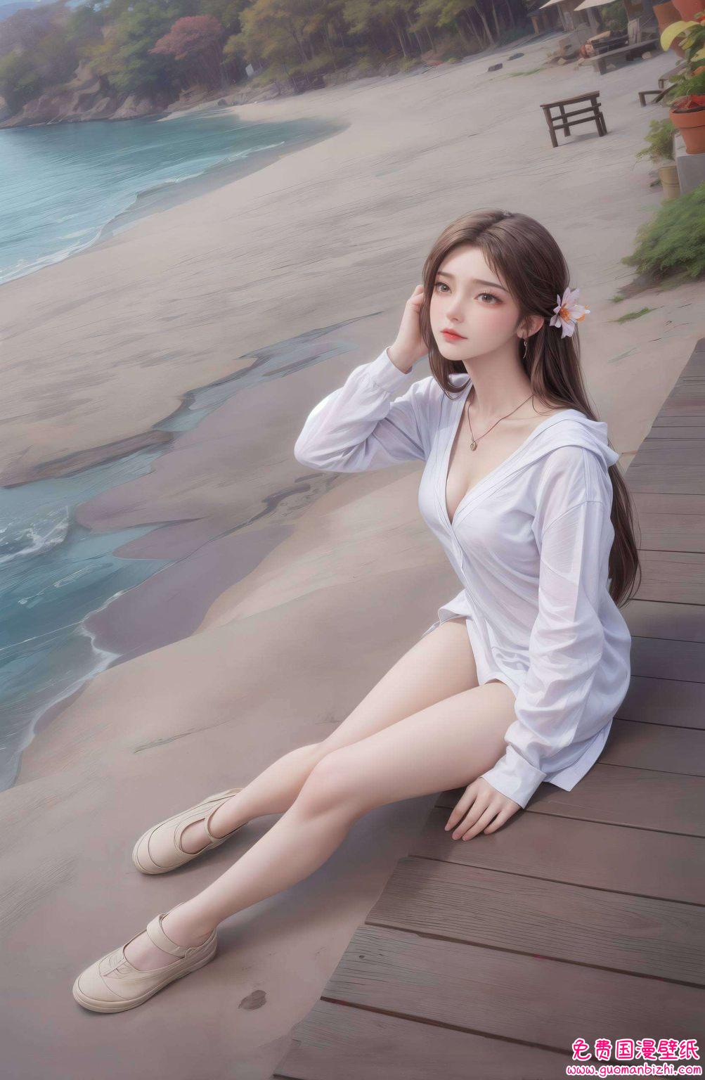 粉嫩火灵儿：AI图例完美像素，裸妆壁纸，高清粉色Win10专属