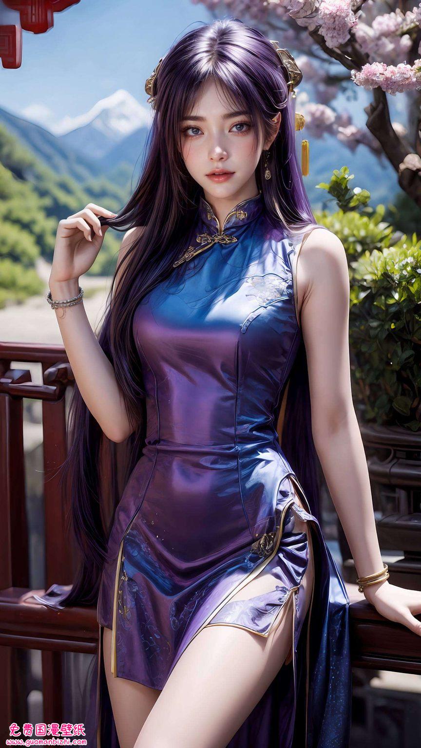 姬紫月壁纸超清：AI图片参考，游戏壁纸PC桌面图片集锦