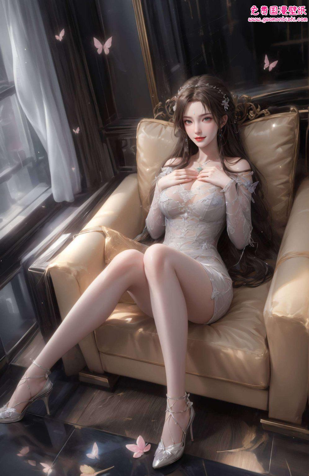 AI角色AIGC极简壁纸——清漪动态PC动画壁纸120帧精选集